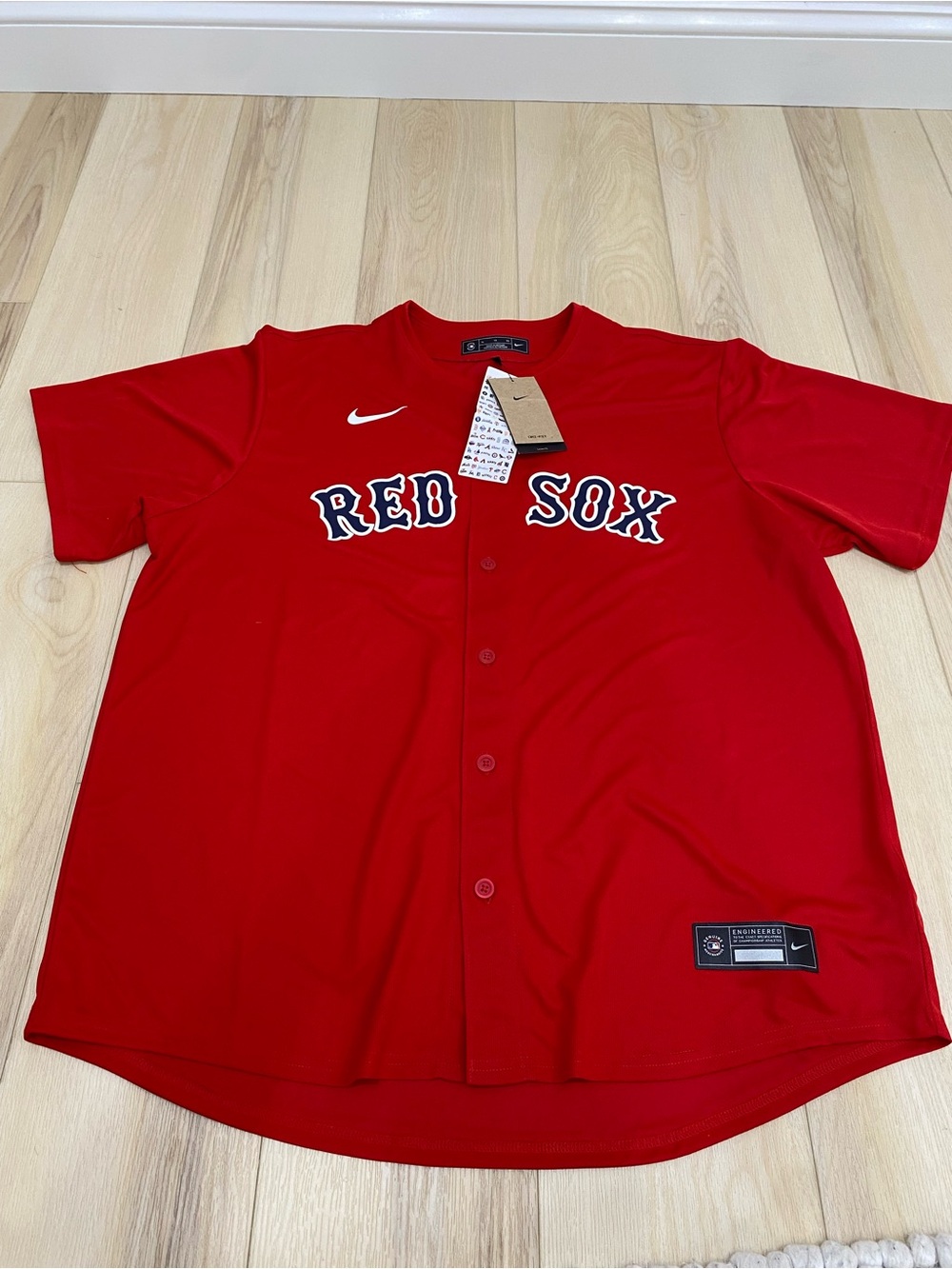 NWT Nike MLB Baseball No Number Red Sox Sz XL T7LM-BQA1-BQ9-X